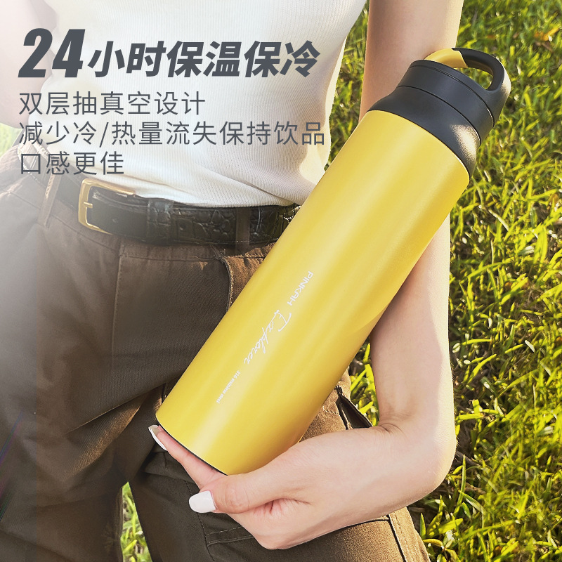 Travel sports handheld glass stainless steel