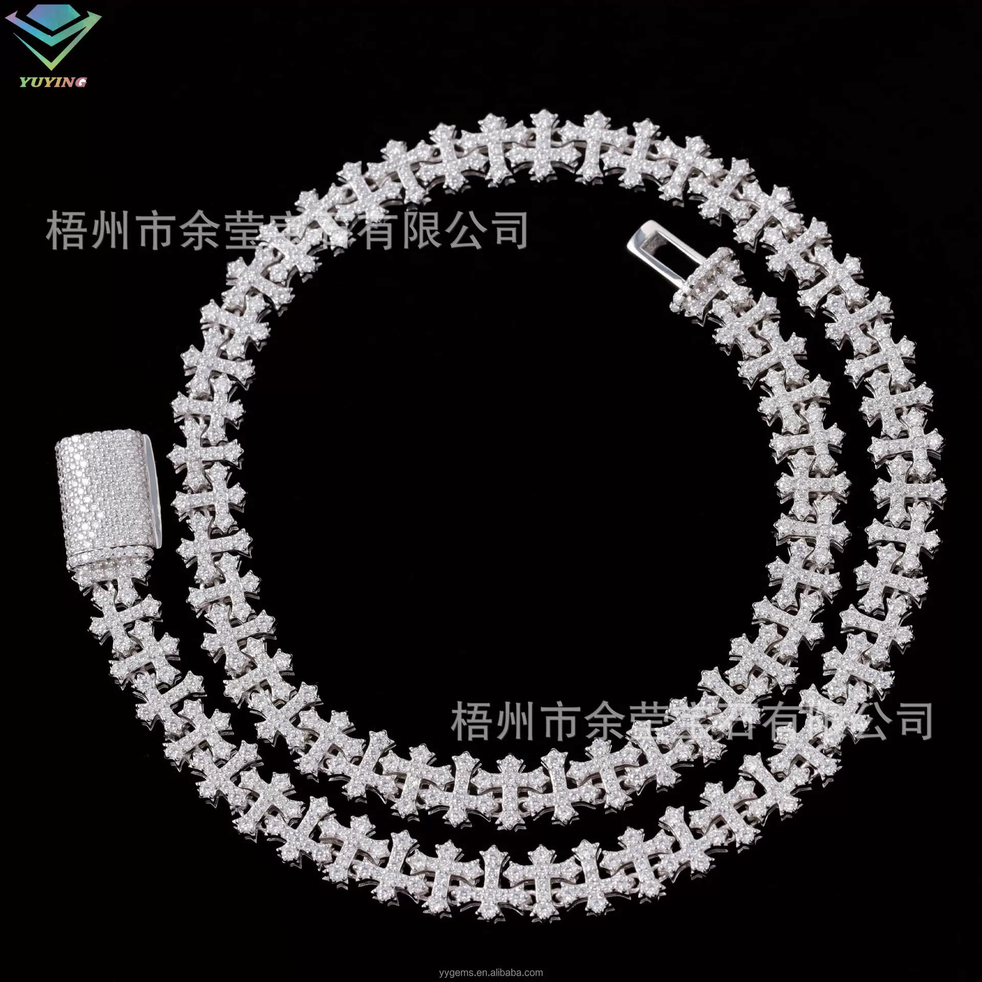 Кулон в стиле европейского и американского хип-хопа, из серебра S925, инкрустированный муассанитом цвета D, чистоты VVS, модное трендовое украшение.