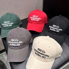 韓国版高品質レトロアメリカ野球帽女性アルファベット刺繍ソフトトップ帽子男性カップル顔小さなハンチング