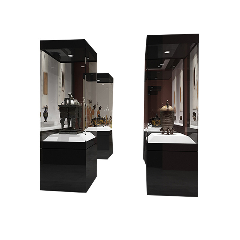 博物馆展示柜博物馆展柜历史古董陈列柜夹胶低反玻璃文物雕像柜