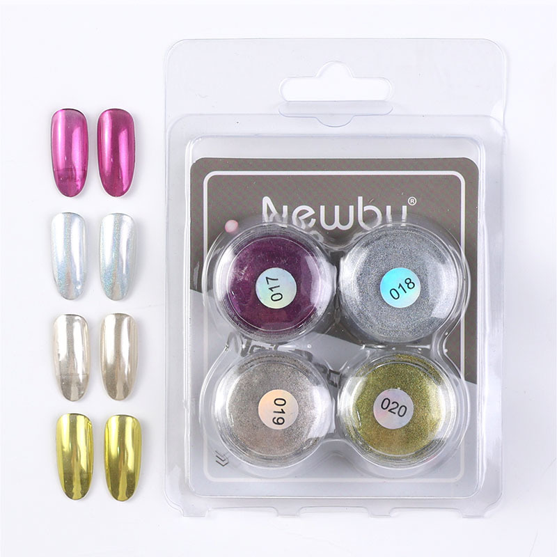 2023 manicuría en línea explosión sólido espejo mágico polvo oro y plata manicuría especial pegamento de esmalte de uñas gancho polvo espejo borde