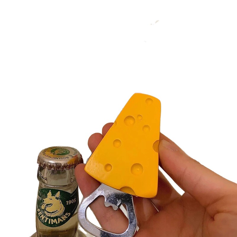 クリエイティブビールかわいい冷蔵庫磁気砂糖漬け家庭用チーズ栓抜き装飾立体|undefined