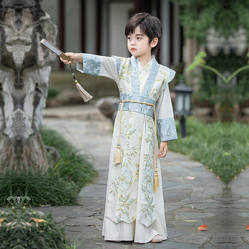 Boys' Hanfu 2024 New Spring and Autumn Style Ancient Style Year of the Dragon Children's Costumes Senior Knight Chinese Performance Suits Wholesale
