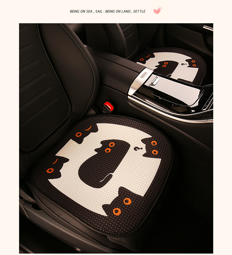 Cute little black cat and fish car cushion four seasons Universal cartoon cute Internet celebrity new seat cushion seat cover chair cushion