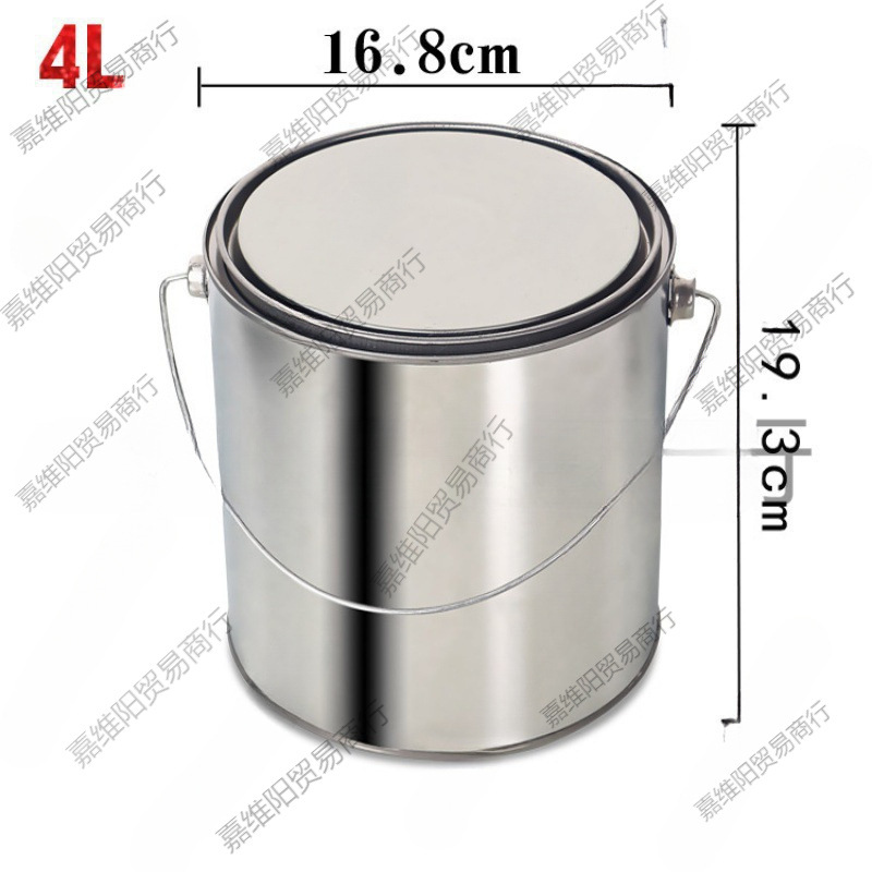 沥青取样桶留样铁罐手提油漆桶带盖铁桶分装密封罐子铁皮桶圆桶