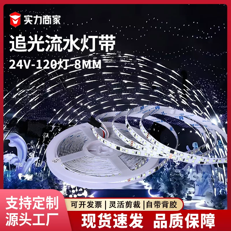 Светодиодная лента 24V 8 мм, 120 светодиодов/м, несколько цветовых температур и RGB