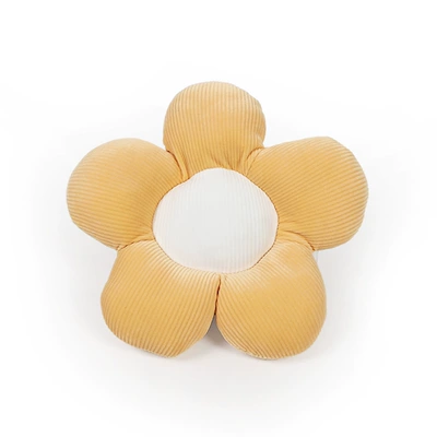 Seat cushion, seat cover — seat cover - flower-headrest-cream-white-core