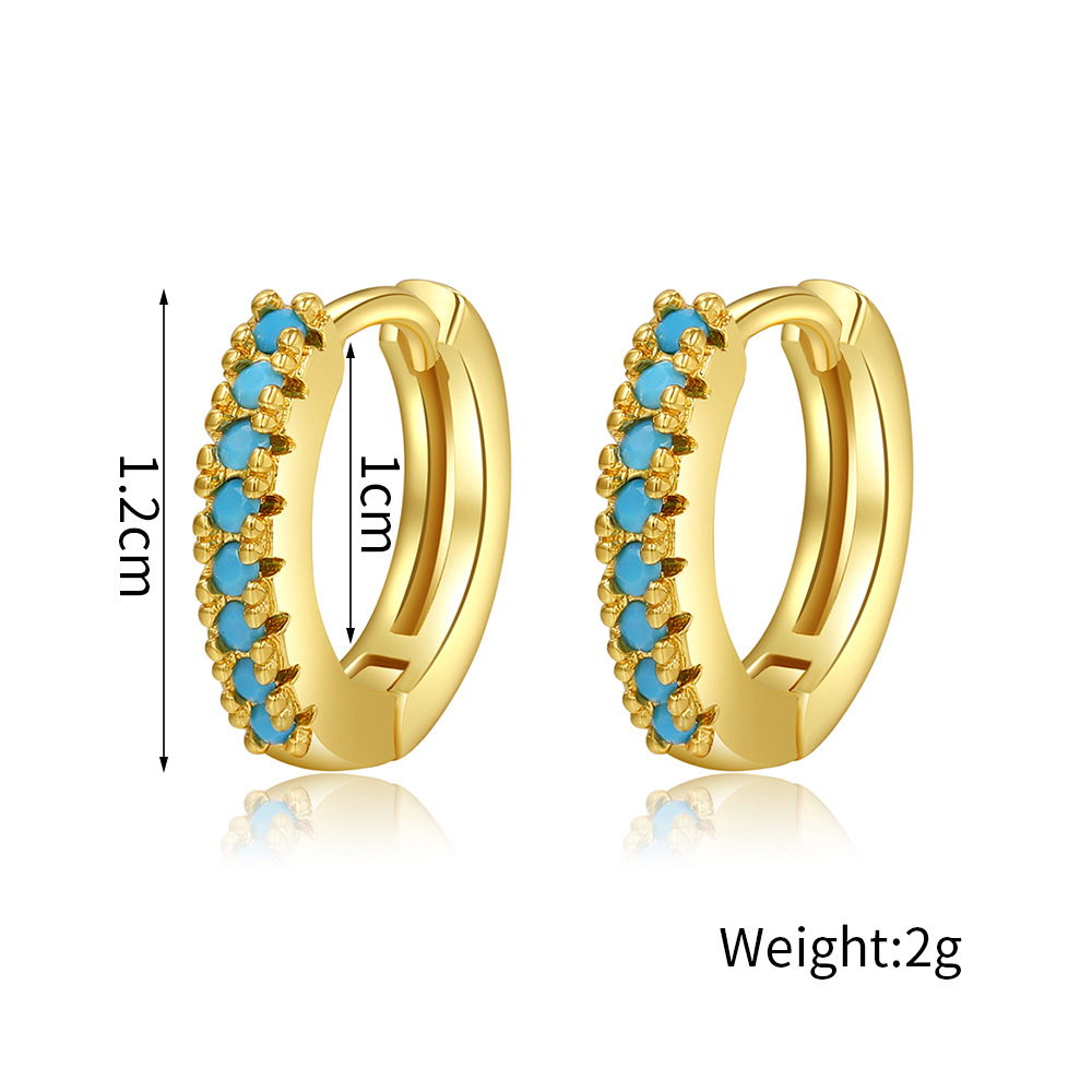 Fashion Geometric Copper Plating Zircon Earrings 1 Pair