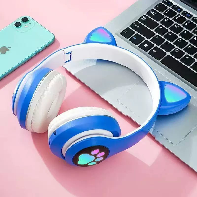 Реальное беспроводное Bluetooth-гарнитура head-dagger-стиль ушки кота трехмерный мощный бас супер милые милые кошачьи когти красочный крутой