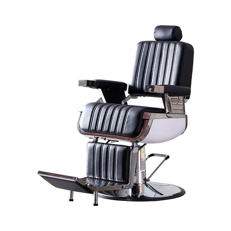 Cabeza de aceite de los hombres retro de gama alta tienda peluquería silla peluquería se puede poner afeitado peluquería especial Silla de corte de pelo