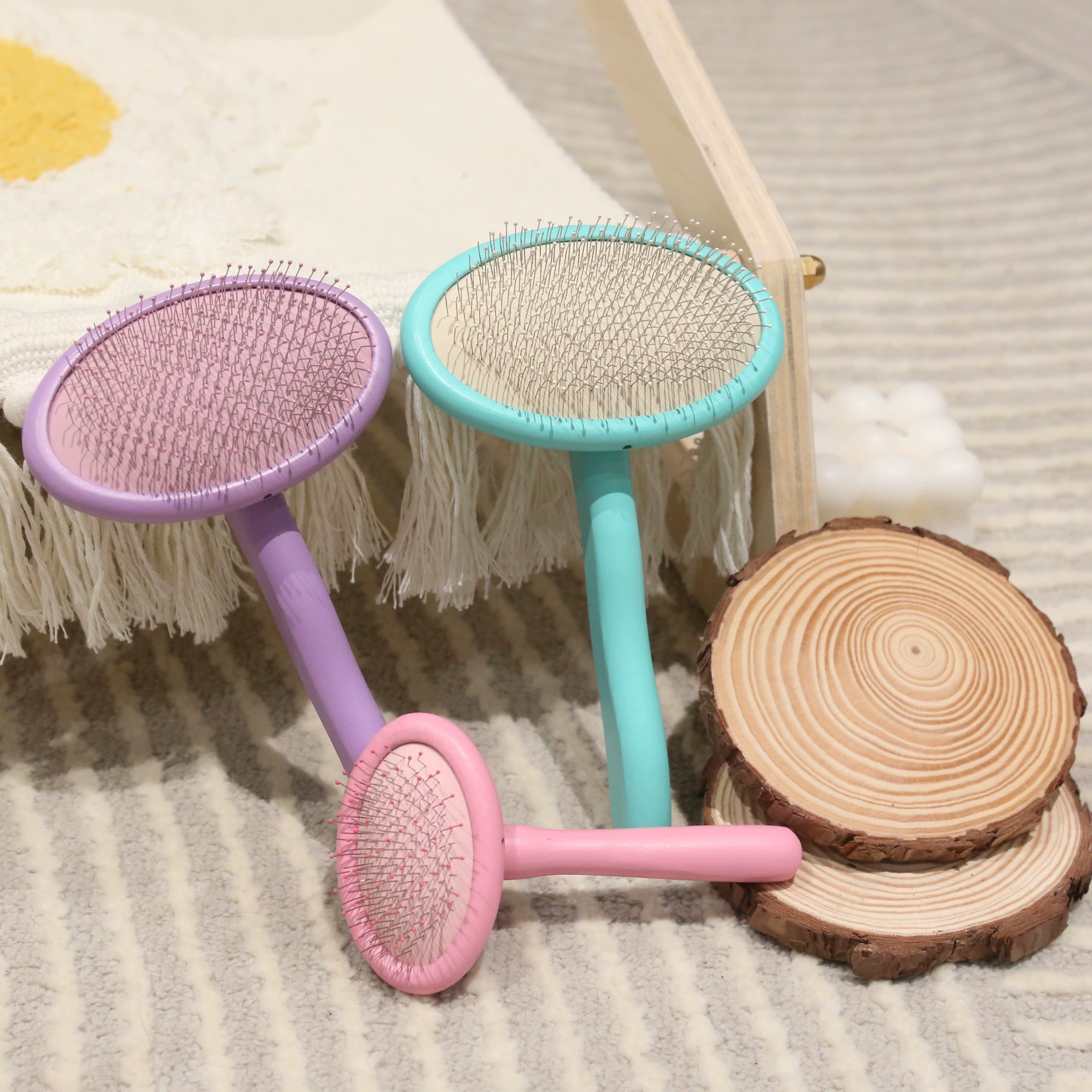 Расческа с иглами для вытягивания волос Elray Pet Расческа с открытым узлом для собак Маленькая длинношерстная Расческа для красоты собак Плюшевый Мишка Кудрявый