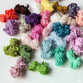 手工娃衣做旧丝光复古古董褶皱丝带blythe小布扎头发蝴蝶结丝带