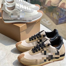 复古增高厚底德训鞋女2025春夏新款百搭罗威意真皮休闲运动阿甘鞋