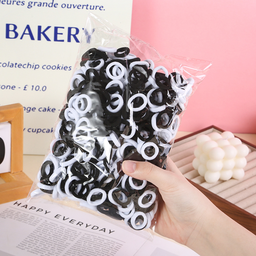 Banda de goma para niños no lastiman el cabello de las niñas anillo de cabello banda de goma pequeña cuerda de cabeza de bebé toalla elástica anillo de cabello tocado