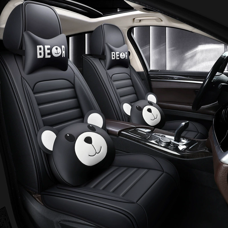 Один новый все включено медведь целая кожа Four Seasons GM подушки сиденья полностью окружены чехол на сиденье автомобиля