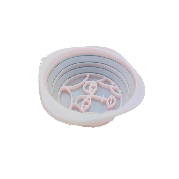 Nuevo tipo transfronterizo de silicona compresas de hielo plegables lavabo facial compresas frías lavabo facial portátil al aire libre lavabo facial plegable