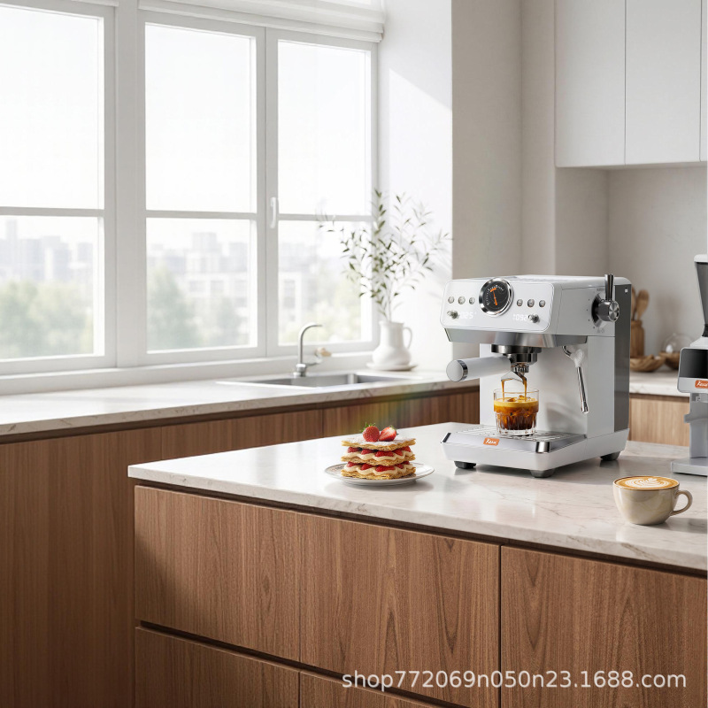 Kesu S1 semi-automatic coffee machine, a compact and affordable option for home use, capable of brewing both cold and hot coffee, including espresso and Americano Kesu S1 semi-automatic coffee machine, a compact and affordable option for home use, capable of brewing both cold and hot coffee, including espresso and Americano