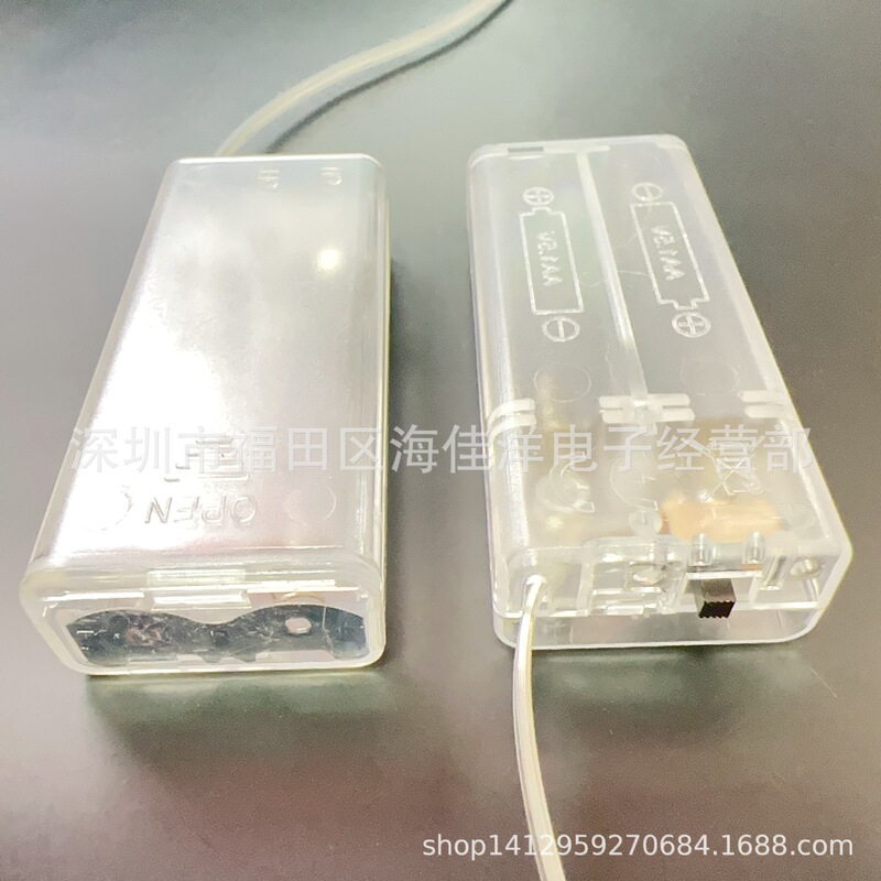 No.5 Section 2 with Cover and Switch Transparent Shell Side Switch Battery Box 3V No.5 Section 3 Top Switch AA Series