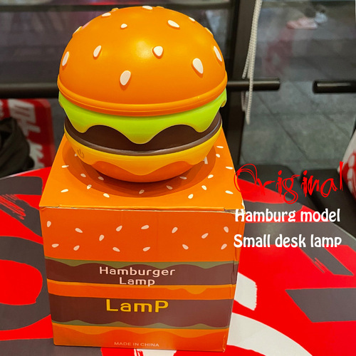 Cute creative hamburger night light hamburger table lamp retractable soft bracket lamp curved lamp atmosphere lamp gift lamp