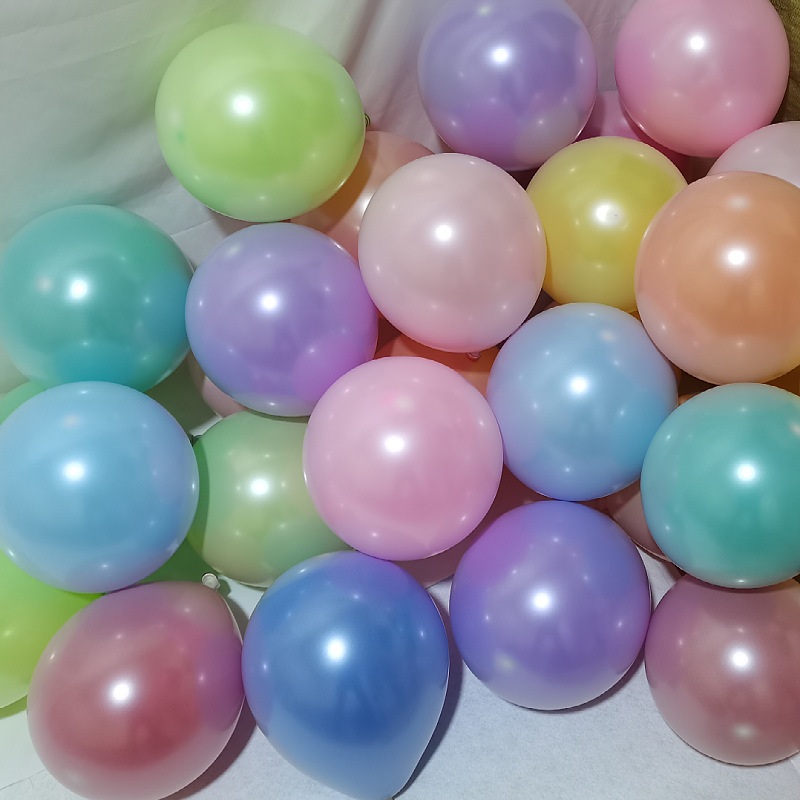 Double -layer pearl balloon pearl jelly -colored fluorescent balloon…