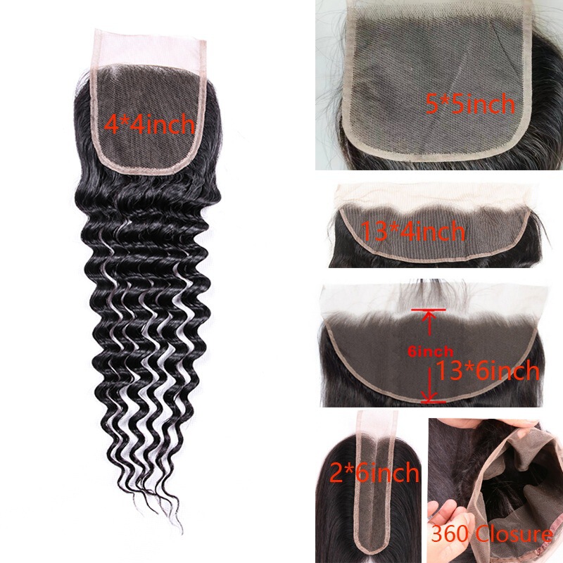 4*4 Lace Closure Deep Wave Factory In-Stock Wholesale Front Lace Hairpiece High Quality Wig