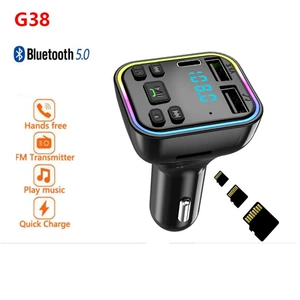 Yeni G40 Avtomobil Bluetooth Hands-Free MP3 Pleyer, FM Transmitter, Type-C İkili USB Şarj Cihazı