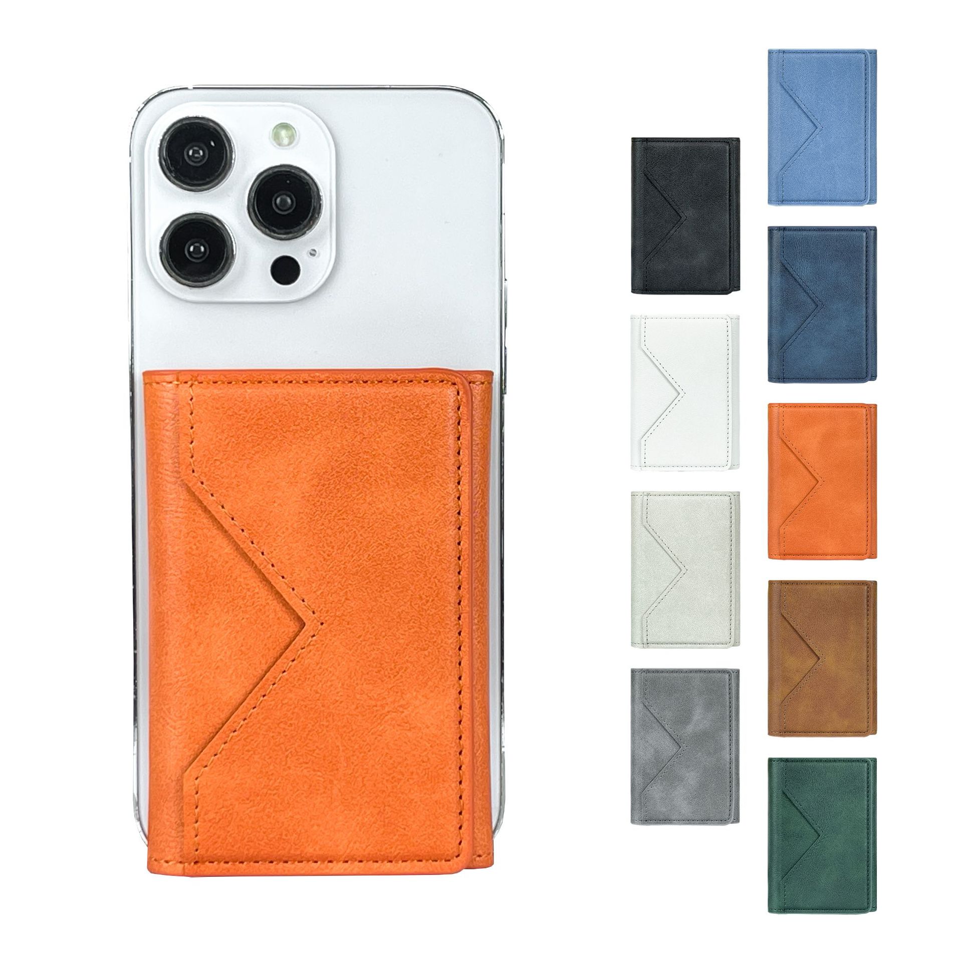 Adecuado para Apple iphone tarjetero con tres tapones magnéticos plegables súper magnéticos monedero con tarjetero