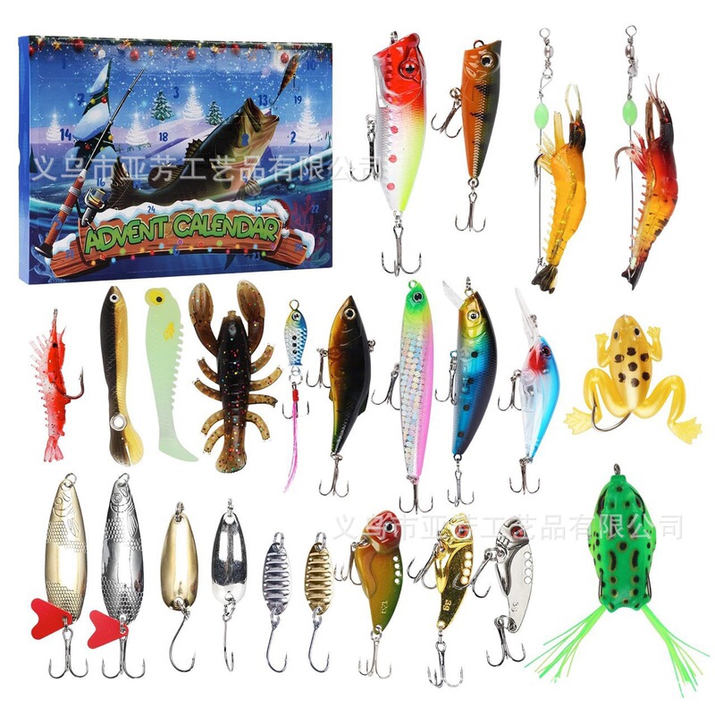 Cross-Border New Product 24-Day Fishing Lure Advent Calendar