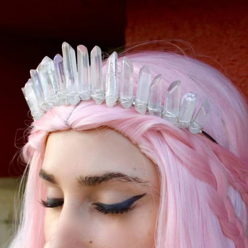 272g Weight Hair Band Hair Accessories Type 1 Piece Quantity Daily Occasion Crystal Material Geometric Pattern Women'S Gender Handmade Design Retro Style Retro Geometric Crystal Handmade Hair Band 1 Piece 12
