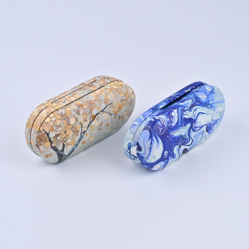 Two-In-One Frame Glasses Case, Pressure-Resistant, Portable, Creative Fluid Money Tree Design, Double-Layer Contact Lens Companion Case Two-In-One Frame Glasses Case, Pressure-Resistant, Portable, Creative Fluid Money Tree Design, Double-Layer Contact Lens Companion Case