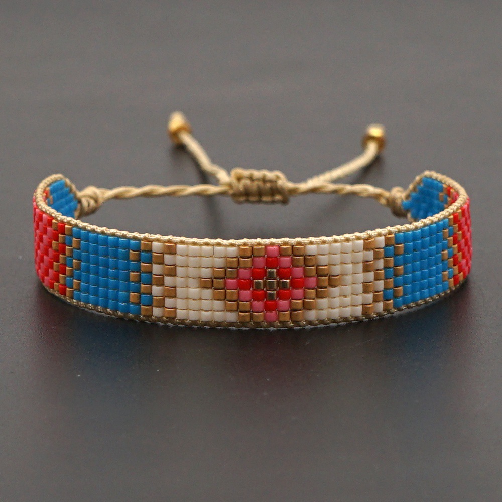 Miyuki Rice Beads Hand-woven Geometric Beaded Bracelet Female Simple Bohemian Ethnic Style Hand Jewelry display picture 4