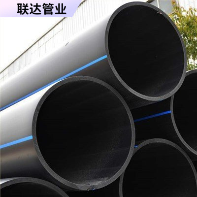 国标联塑PE给水管 钢丝网骨架复合管 HDPE实壁排水管非开挖牵引管