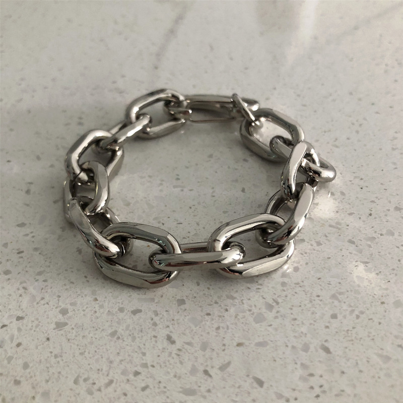 Hiphop Hip-Hop Personalized Exaggerated Thick Chain Bracelet Men's Trendy Simple Versatile Couple Bracelet Accessories 520 Gift Hiphop Hip-Hop Personalized Exaggerated Thick Chain Bracelet Men's Trendy Simple Versatile Couple Bracelet Accessories 520 Gift