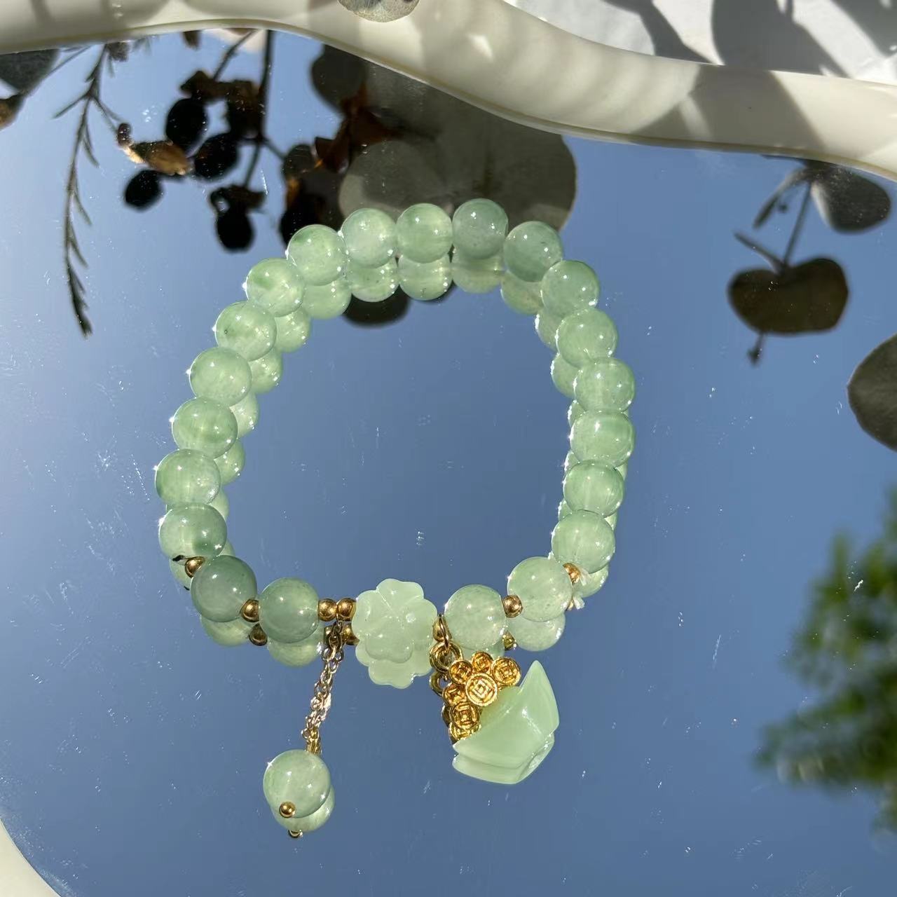 S048-돈주머니 동린옥구슬팔찌#SZ341용