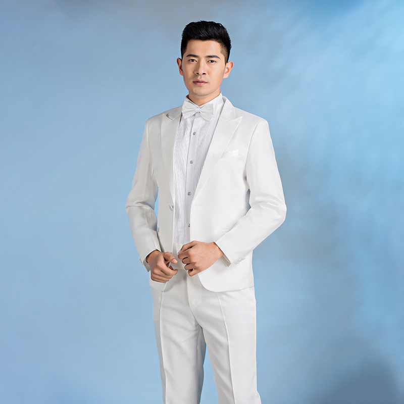 화이트 피크 칼라 (싱글 재킷 + 보타이)