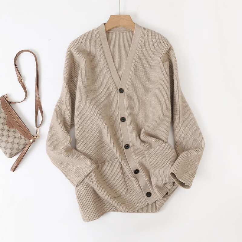 Bm&Md&Za Early Autumn New Women's Work Clothing Fashion Casual V Neck Knitted Cardigan 05660800401