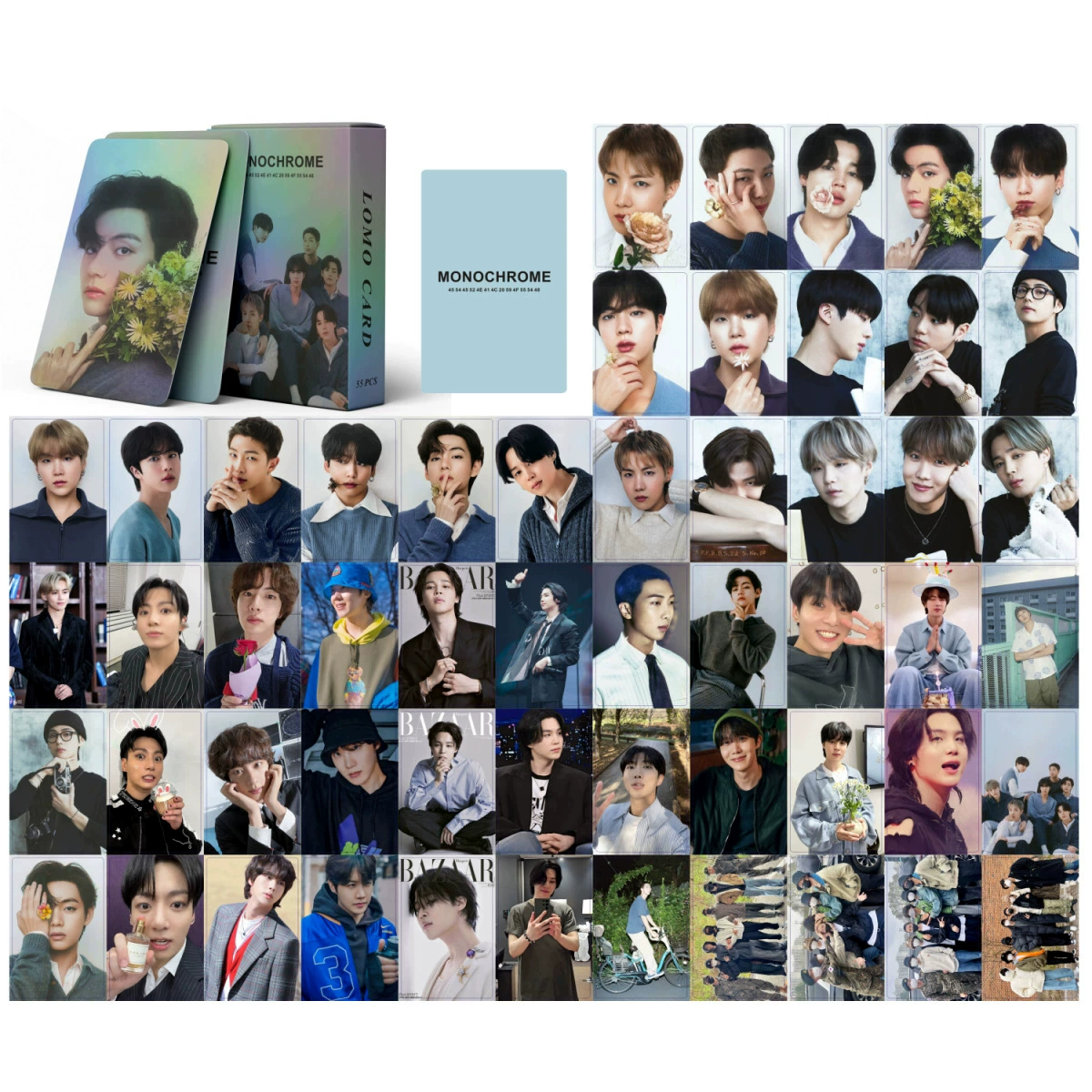 Интеграция лазерной карты 55 пуле-поддерживающая StrayKids розовый BM ILLIT блестящий градиент маленькие Lomo карты