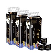 洁柔face卷纸黑面子卷筒纸4层140g10卷整提家用厕纸卫生纸实惠装