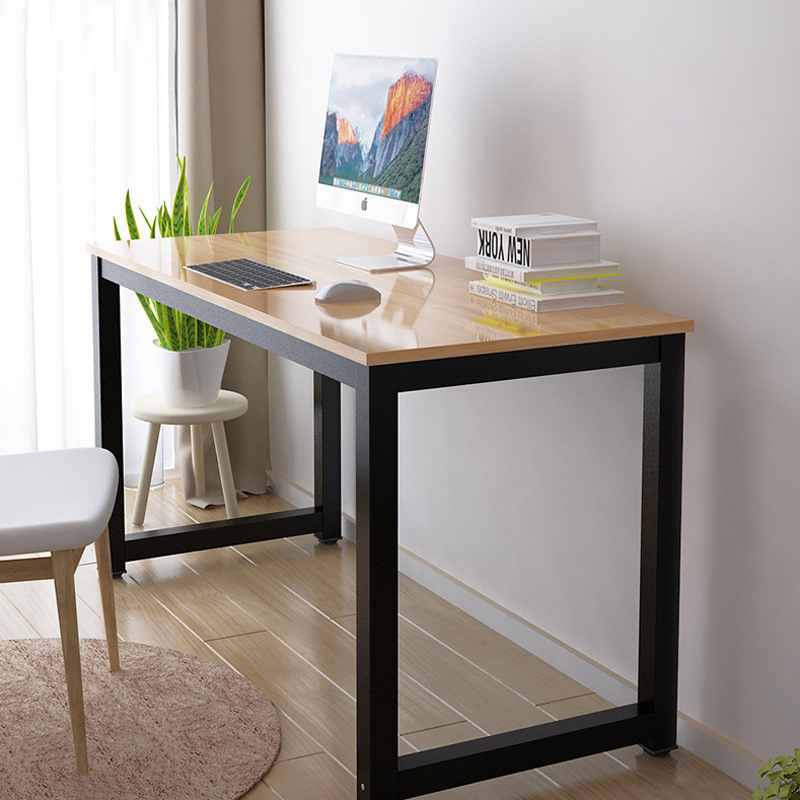 Simple Bedroom Computer Desk Desktop Home Office Writing Desk Double Work Notebook Easy-to-Install Small Table