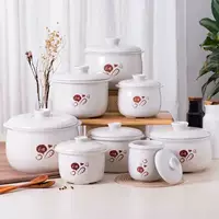 Small bear Stew pot ceramic inner librase water-proof pot stew pot stuffing pot of bird's nest stew white soup cup home large-capacity wholesale