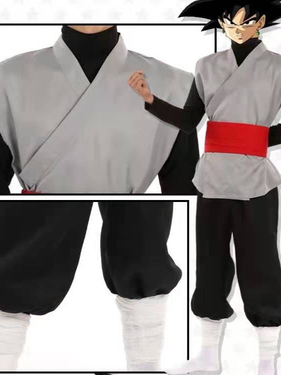 批发龙珠超扎马斯cosplay服装 日系动漫服万圣节演出服黑悟空套装