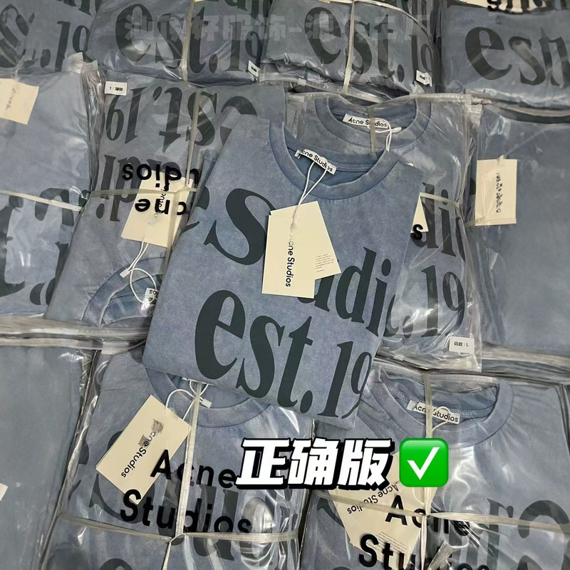 In-Stock Real Shot of Ac 26 New Model 1996 Vintage Distressed Washed Blue Printed Large Logo Long-Sleeve T-Shirt, Loose Fit for Both Men and Women In-Stock Real Shot of Ac 26 New Model 1996 Vintage Distressed Washed Blue Printed Large Logo Long-Sleeve T-Shirt, Loose Fit for Both Men and Women