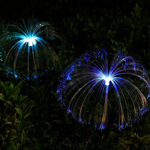 Amazon Solar Fiber Optic Jellyfish Lamp Garden Atmosphere Decoration LED Garden Lantern Outdoor Waterproof Lawn Lamp