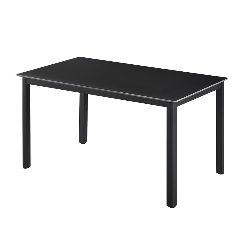 Mesa de comedor moderna minimalista de pizarra, mesa de comedor rectangular para uso doméstico, mesa pequeña con patas en forma de abanico para apartamento minimalista