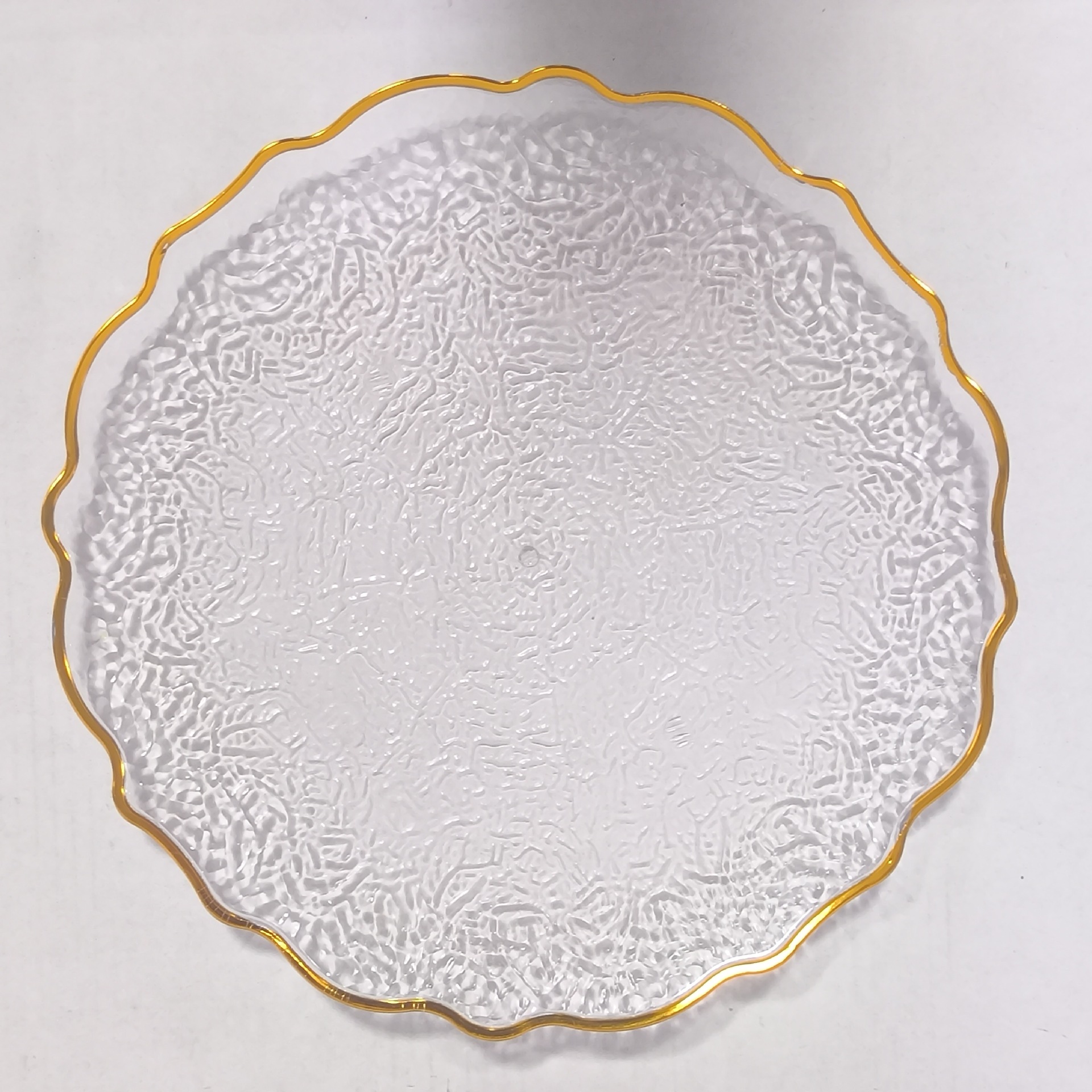 13 pulgadas acrílico transparente cargador de bordes de oro plano boda navidad baby shower party decoración plástica