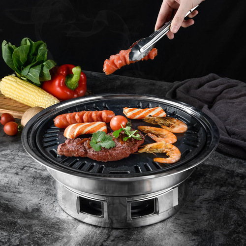 Korean barbecue stove, household barbecue stove, commercial indoor smokeless stainless steel outdoor charcoal grill