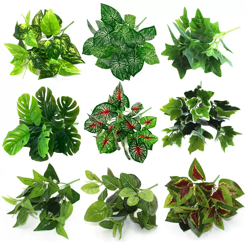 仿真植物墙工程绿化景观草塑料波斯水草假花绿植配件道具装饰批发