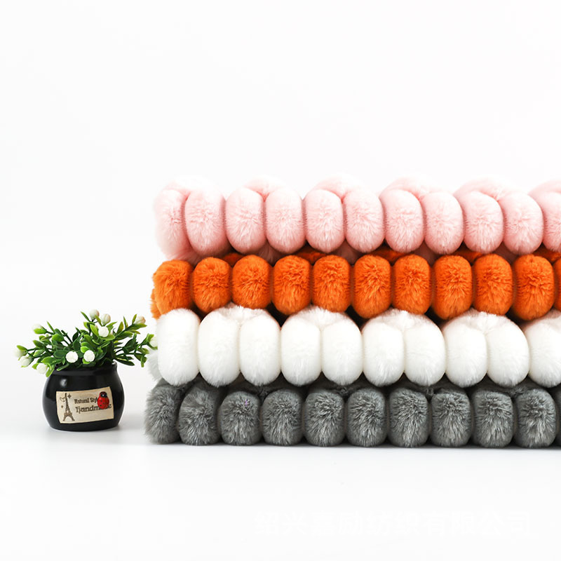 Spot Rabbit Fur Striped Jacquard Bamboo Cut Flower Velvet Sofa Cover Bedding Carpet Pillow Home Textile Fabric