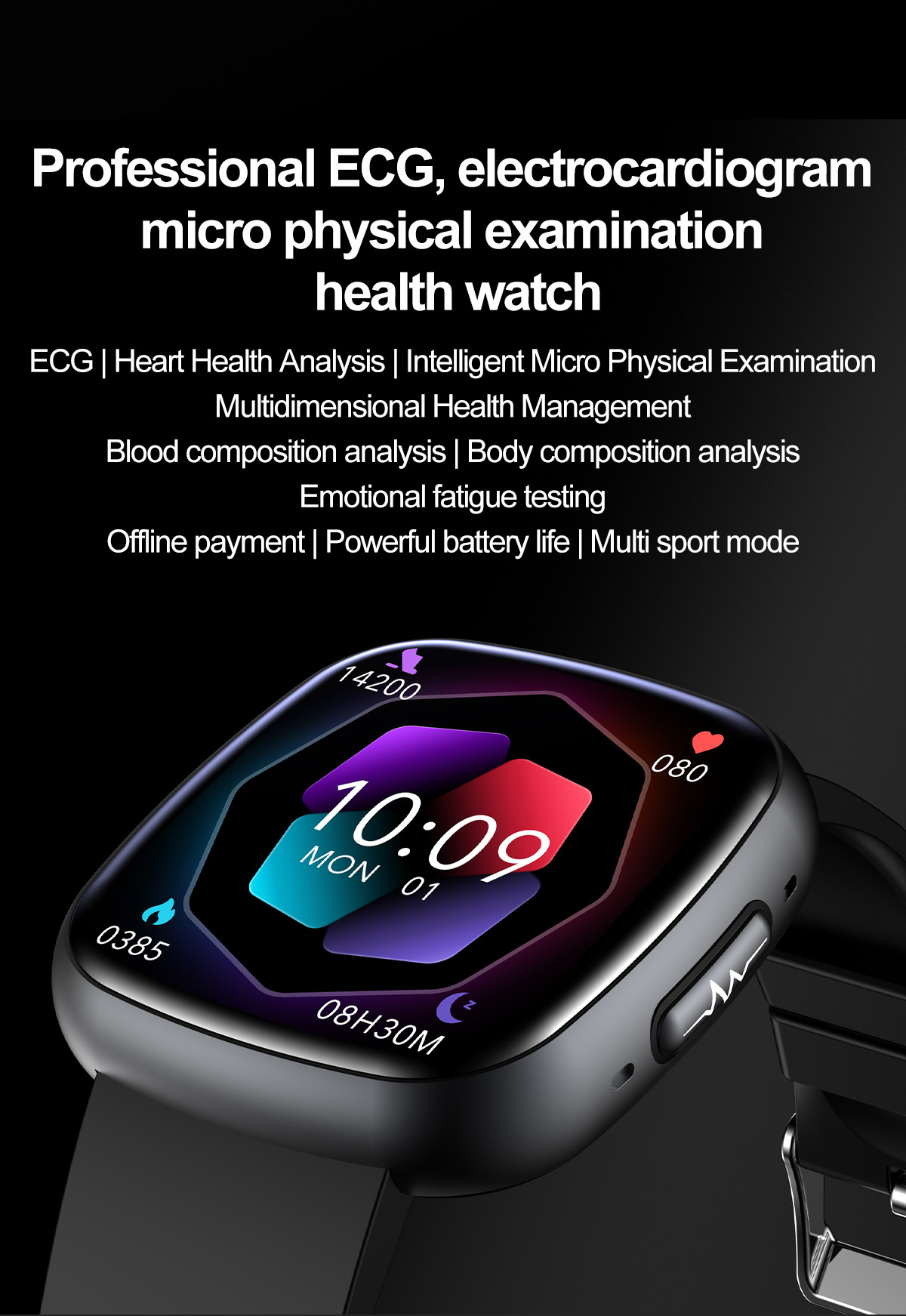 Smartwatch With Ecg Bluetooth Calling Heart Rate & Body Temp_voghion.com