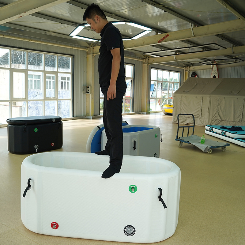 Inflable cubo de hielo atletas enfriamiento inflable baño PVC hogar hielo baño cubo bañera baño grande adulto